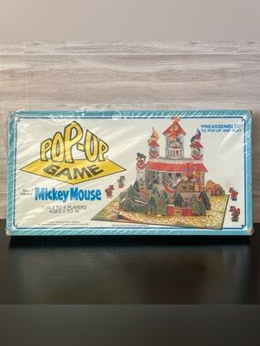 Vintage Disney Mickey Mouse Pop-Up Game Box 1982 New and Sealed